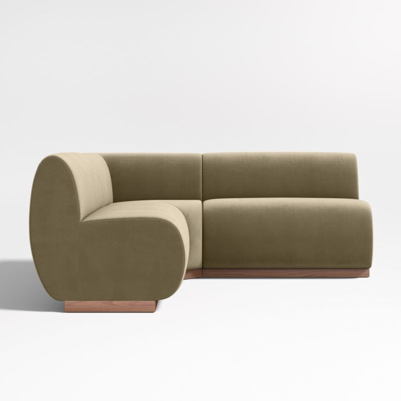 Leandro Hazel Green Double L-Shaped Loveseat Dining Banquette with Square Corner - image 3 of 7