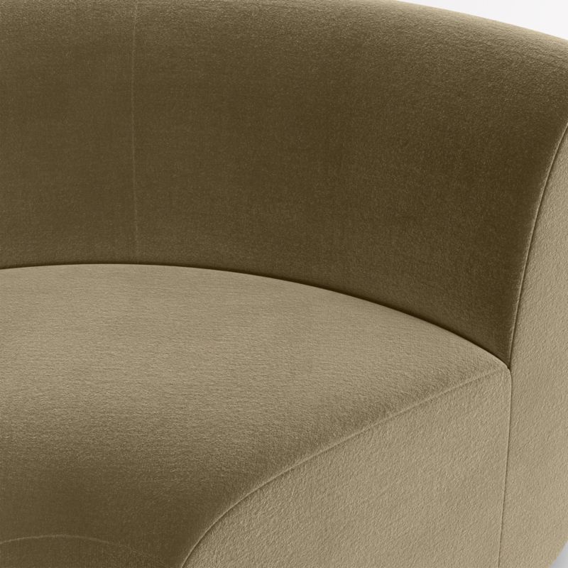 Leandro Hazel Green Rounded Corner Dining Banquette Chair - image 6 of 7