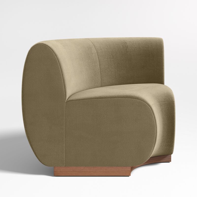 Leandro Hazel Green Rounded Corner Dining Banquette Chair - image 4 of 7