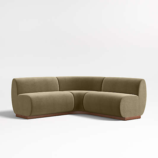 Leandro Double L-Shaped Loveseat Dining Banquette