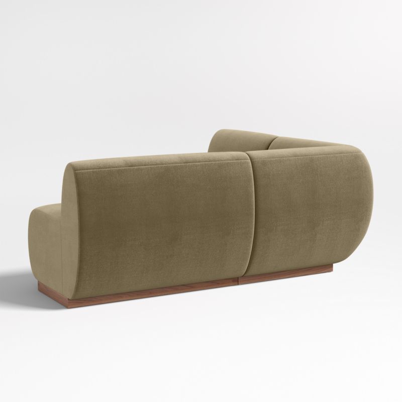 Leandro Hazel Green Single L-Shaped Loveseat Dining Banquette with Square Corner - image 5 of 7