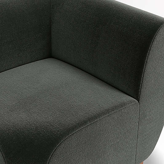 Leandro Noir Grey Square Corner Dining Banquette Chair