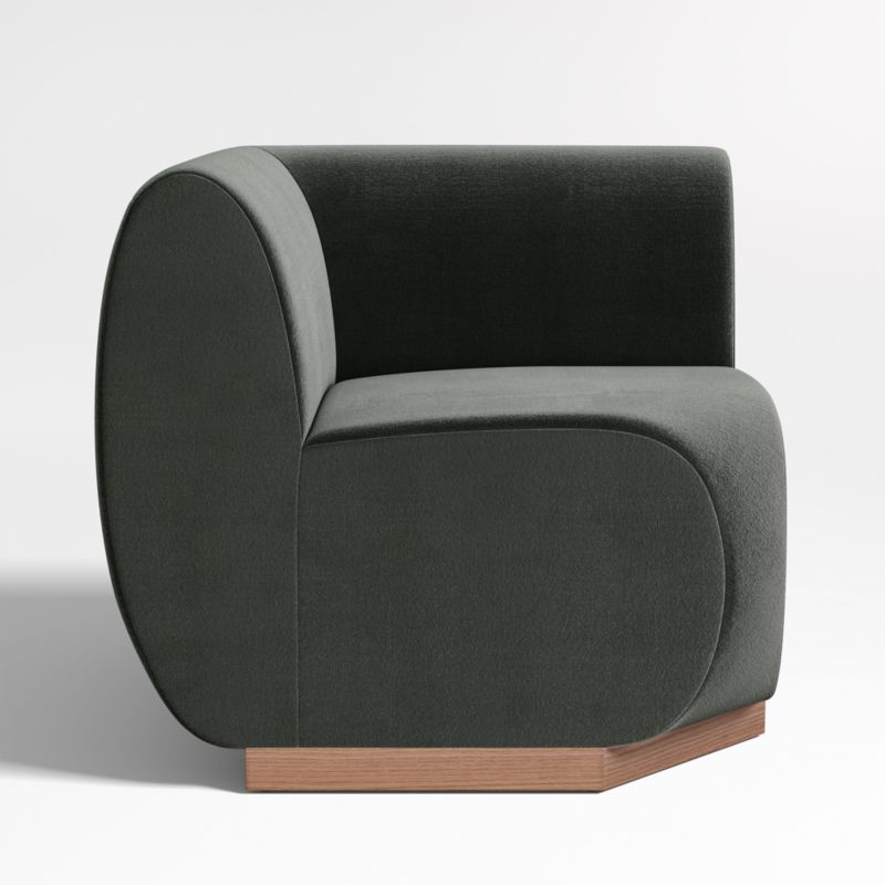 Leandro Noir Grey Square Corner Dining Banquette Chair - image 3 of 6