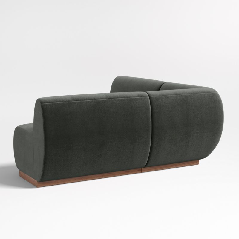 Leandro Noir Grey Double L-Shaped Loveseat Dining Banquette with Square Corner - image 5 of 7