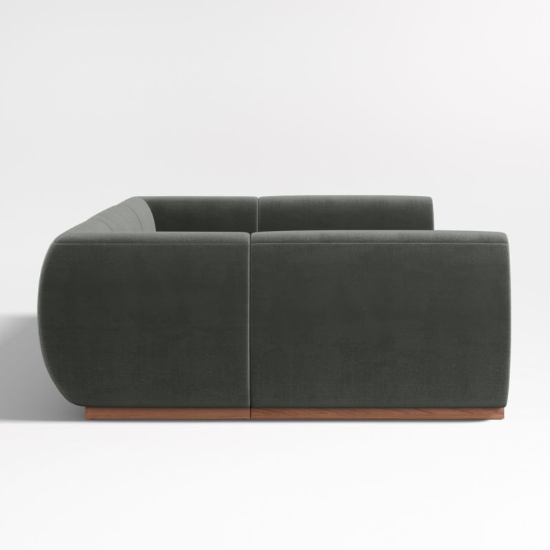 Leandro Noir Grey U-Shaped Dining Banquette with Square Corners - image 4 of 7