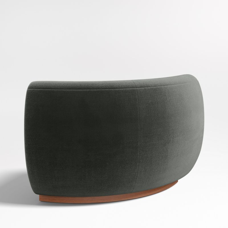 Leandro Noir Grey Rounded Corner Dining Banquette Chair - image 5 of 7