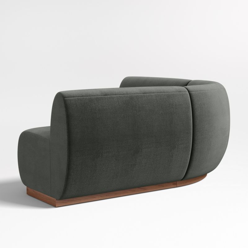 Leandro Noir Grey Double L-Shaped Loveseat Dining Banquette with Rounded Corner - image 5 of 7