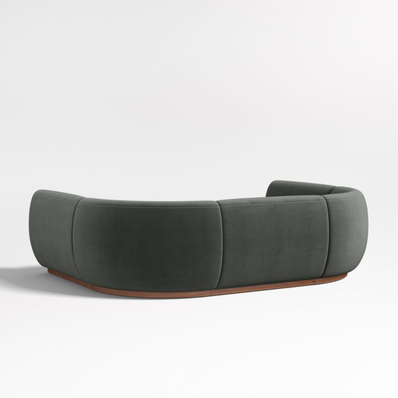 Leandro Noir Grey U-Shaped Dining Banquette with Rounded Corners - image 4 of 7