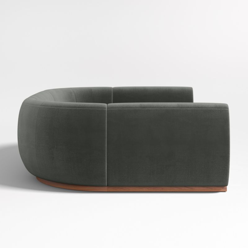 Leandro Noir Grey U-Shaped Dining Banquette with Rounded Corners - image 5 of 7