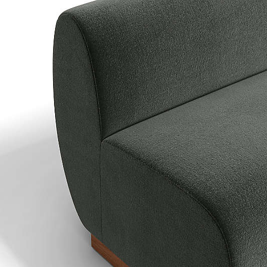 Leandro Noir Grey Rounded Corner Dining Banquette Chair