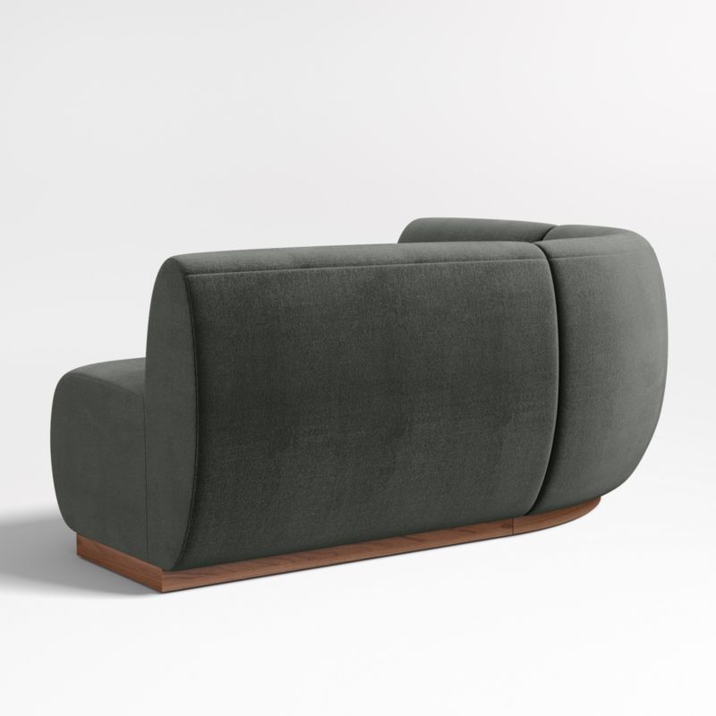 Leandro Noir Grey Single L-Shaped Loveseat Dining Banquette with Rounded Corner - image 5 of 7