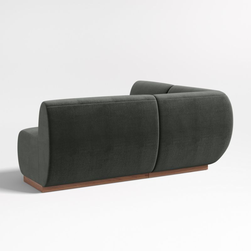 Leandro Noir Grey Single L-Shaped Loveseat Dining Banquette with Square Corner - image 5 of 7