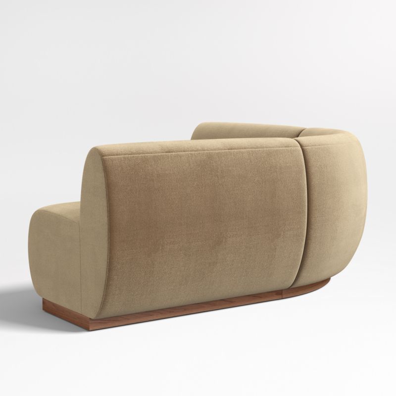 Leandro Ochre Brown Double L-Shaped Loveseat Dining Banquette with Rounded Corner - image 5 of 7