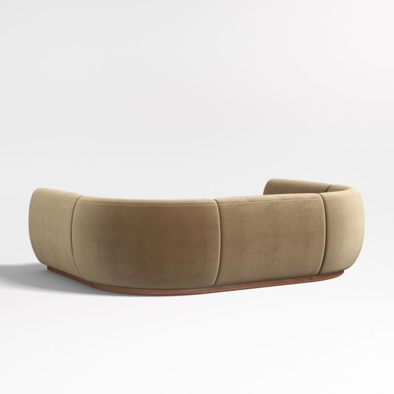 Leandro Ochre Brown U-Shaped Dining Banquette with Rounded Corners - image 5 of 7