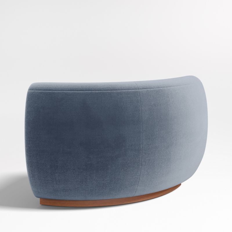 Leandro Slate Grey Rounded Corner Dining Banquette Chair - image 5 of 7