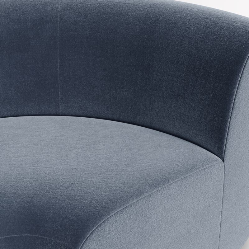 Leandro Slate Grey Rounded Corner Dining Banquette Chair - image 6 of 7