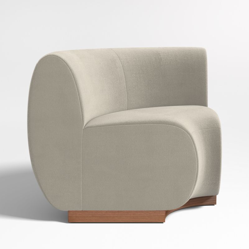 Leandro Tan Brown Rounded Corner Dining Banquette Chair - image 4 of 7