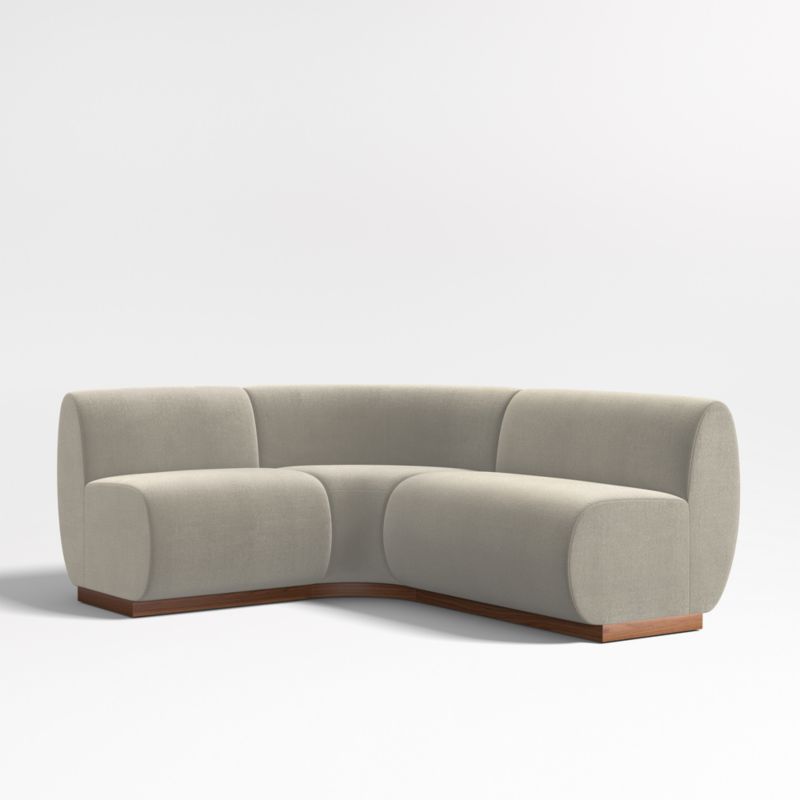 Leandro Tan Brown Single L-Shaped Loveseat Dining Banquette with Rounded Corner - image 0 of 7