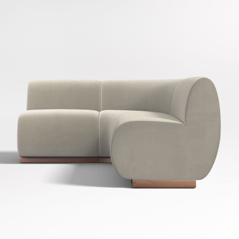 Leandro Tan Brown Single L-Shaped Loveseat Dining Banquette with Rounded Corner - image 4 of 7