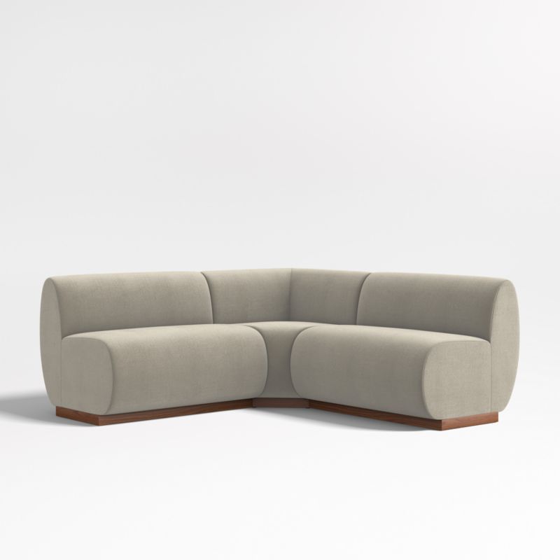 Leandro Tan Brown Double L-Shaped Loveseat Dining Banquette with Square Corner - image 0 of 7