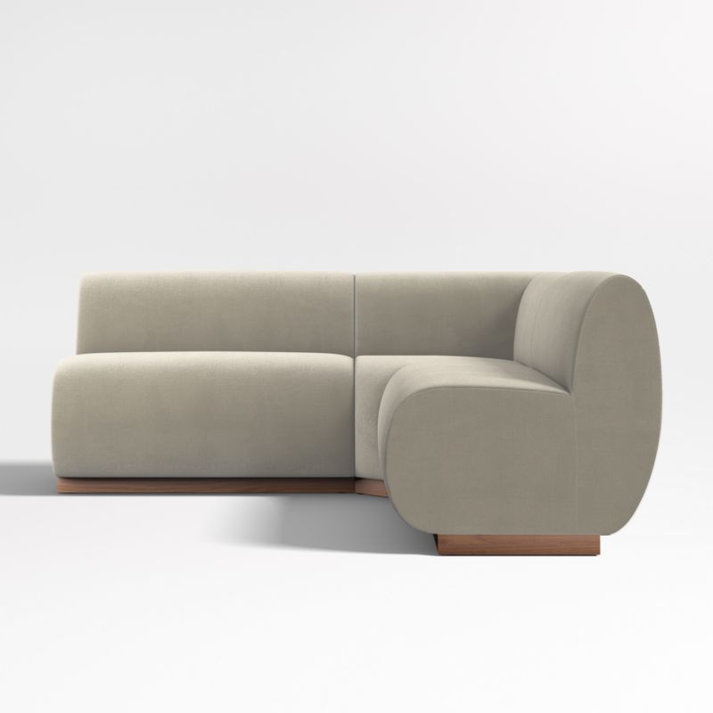 Leandro Tan Brown Double L-Shaped Loveseat Dining Banquette with Square Corner - image 4 of 7