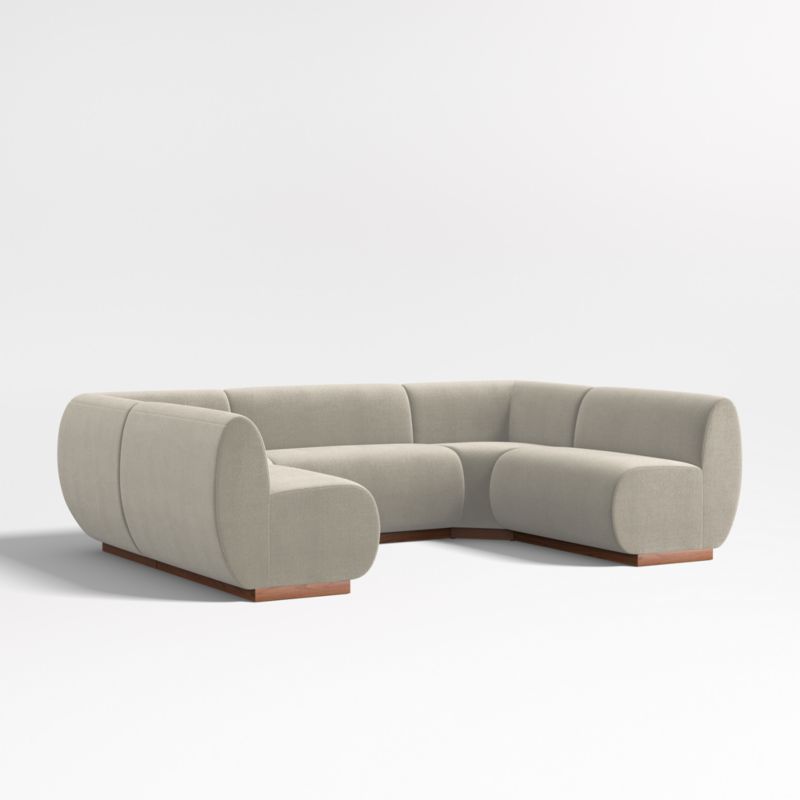 Leandro Tan Brown U-Shaped Dining Banquette with Square Corners - image 0 of 7