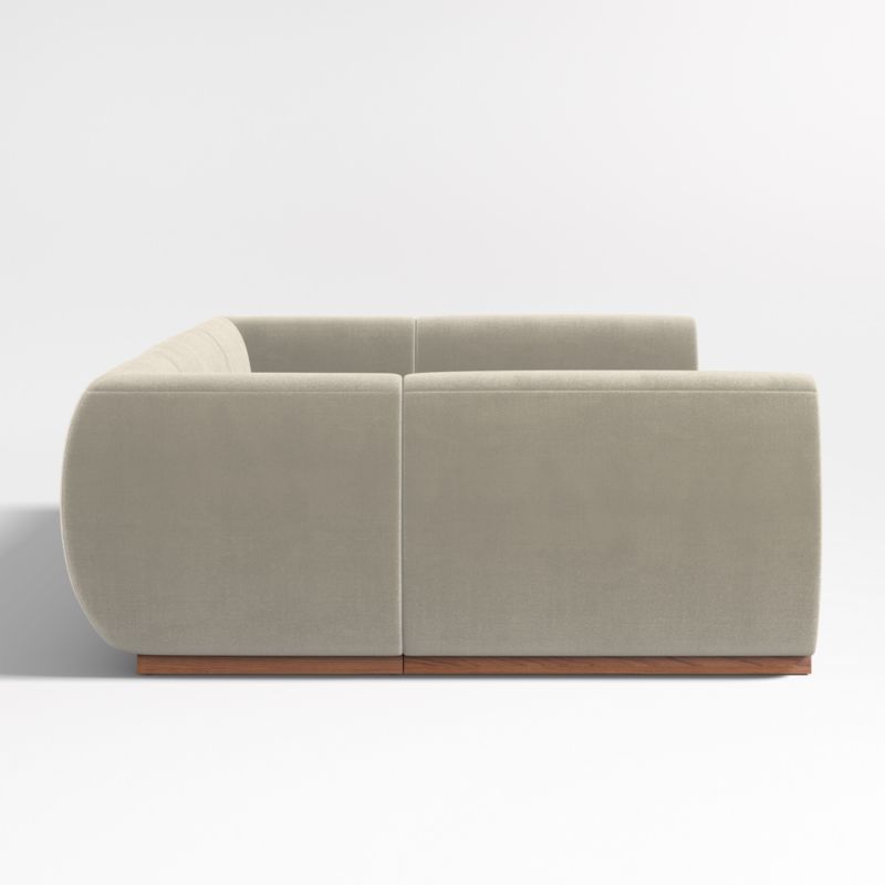 Leandro Tan Brown U-Shaped Dining Banquette with Square Corners - image 4 of 7