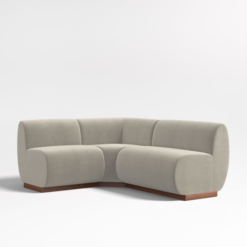 Leandro Tan Brown Single L-Shaped Loveseat Dining Banquette with Square Corner - image 0 of 7