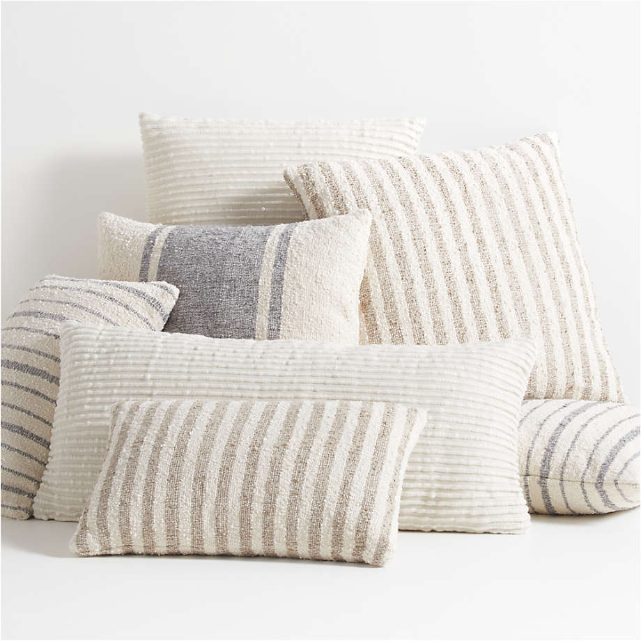 Dahlia 22x15 Boucle Thin Stripe Outdoor Lumbar Pillow by Leanne Ford +  Reviews
