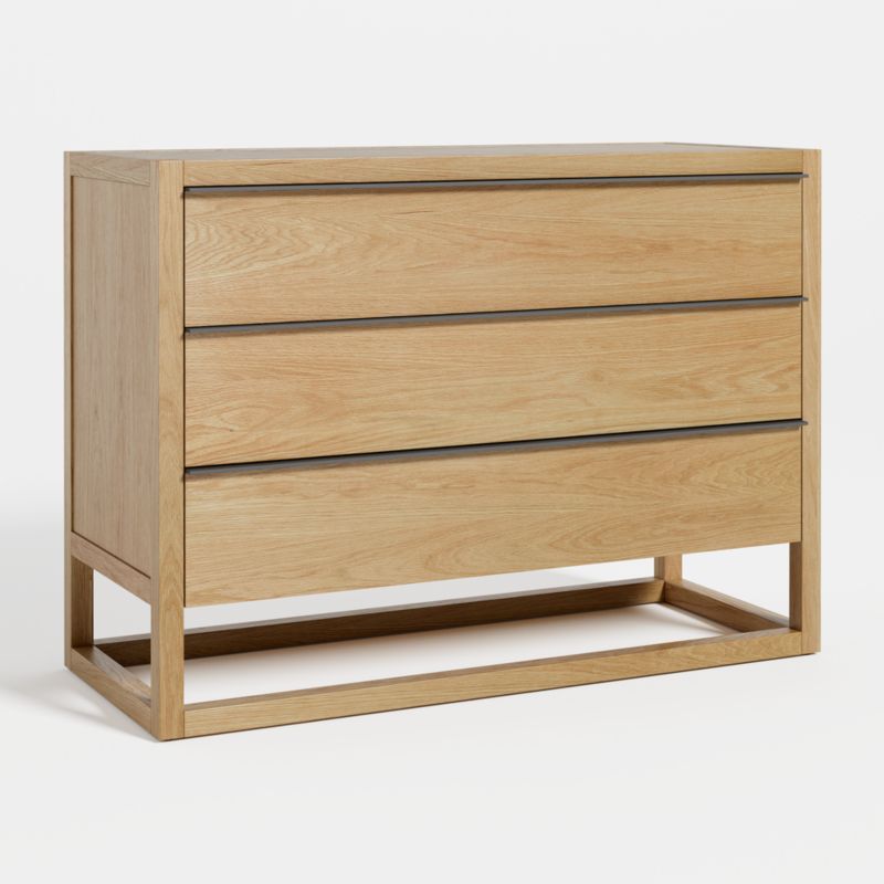 Leavitt Natural Oak Wood 3-Drawer Chest