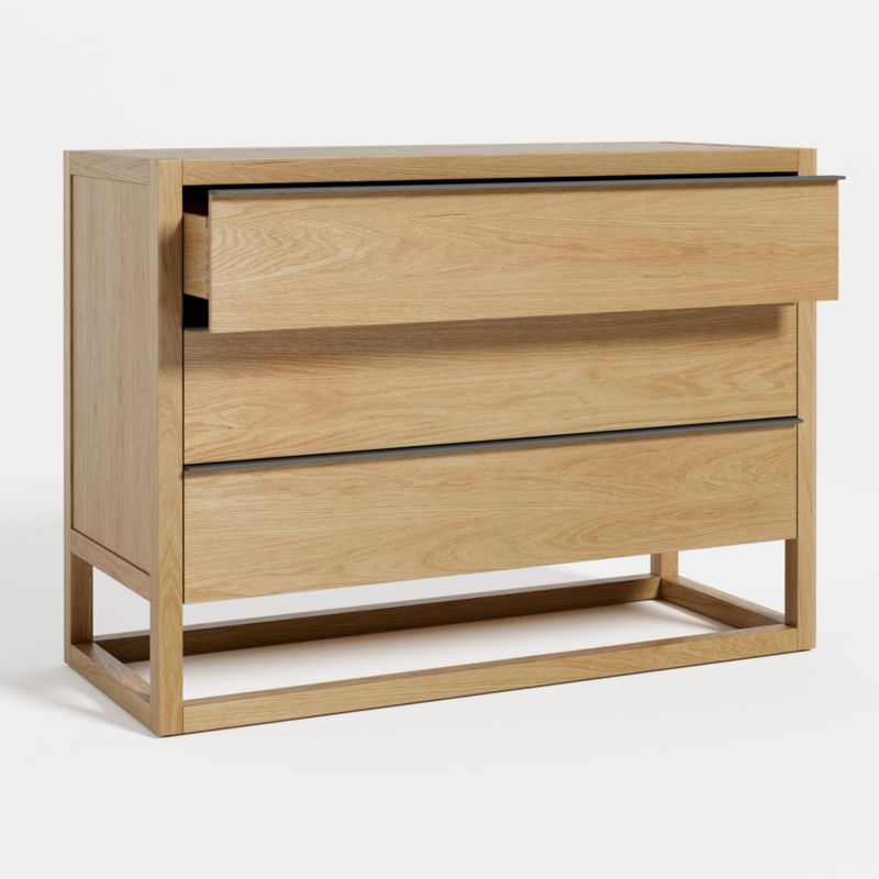 Leavitt Natural Oak Wood 3-Drawer Chest