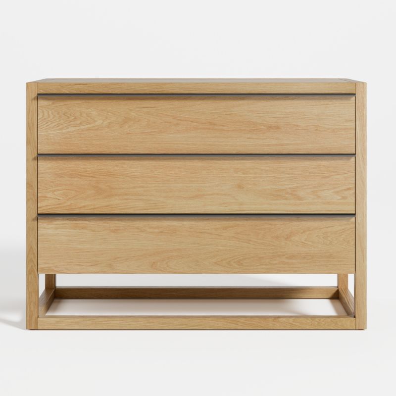 Leavitt Natural Oak Wood 3-Drawer Chest