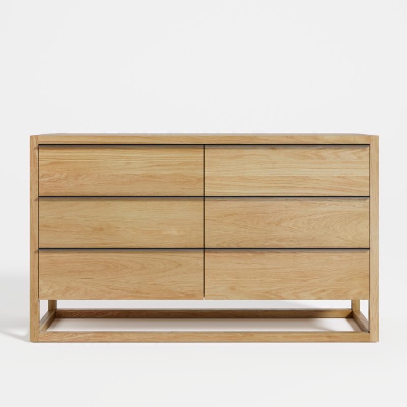 Leavitt Natural Oak Wood 6-Drawer Dresser