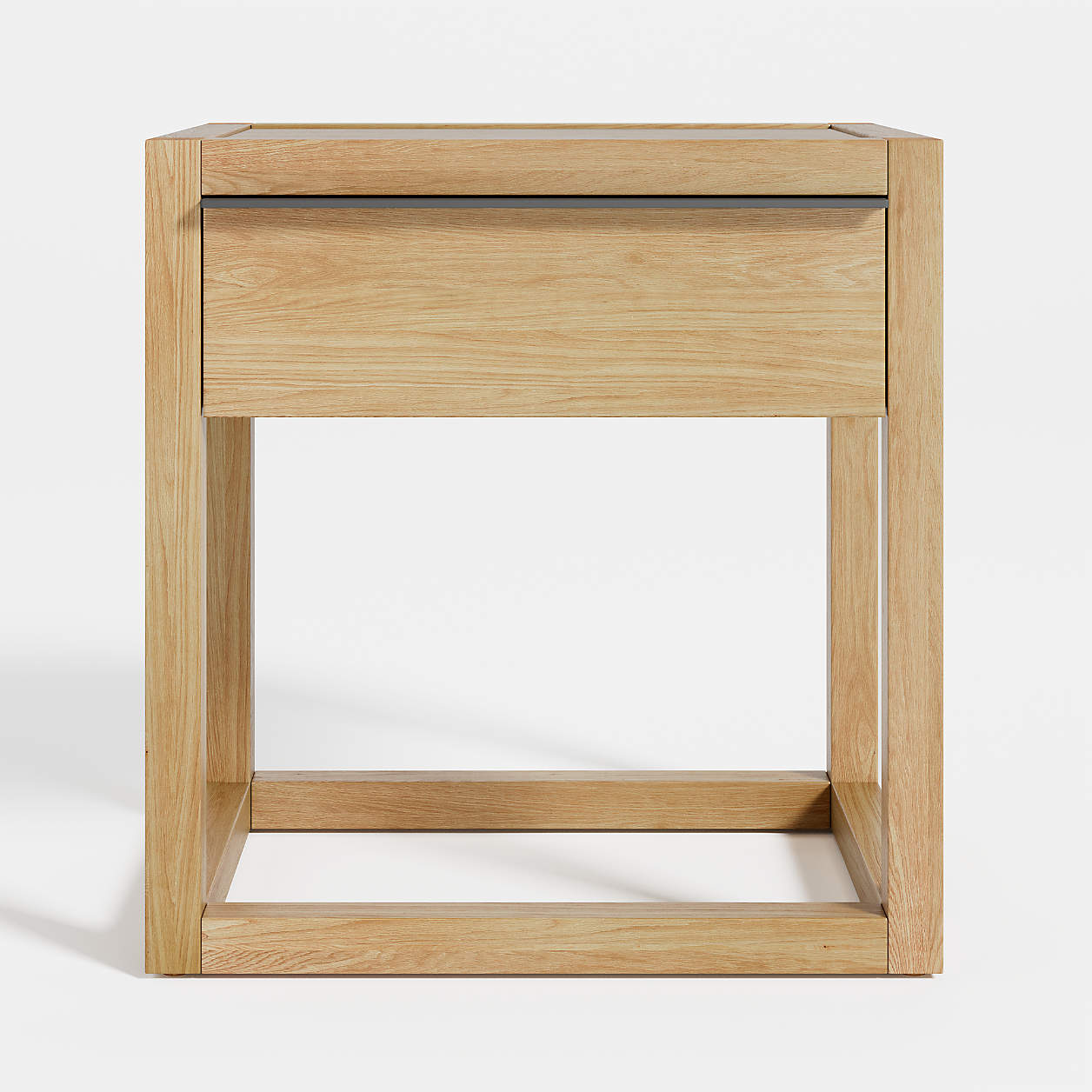 Leavitt Natural Oak Wood Nightstand with Drawer + Reviews | Crate & Barrel