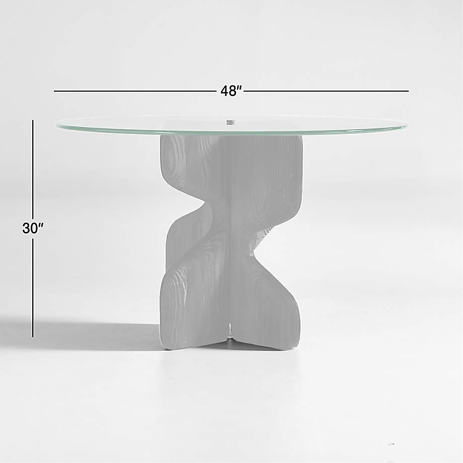 Crate&Barrel Lechuza Glass Top Round Dining Table Yorkdale Mall