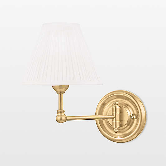 Leeds Brass Single-Light Wall Sconce Light
