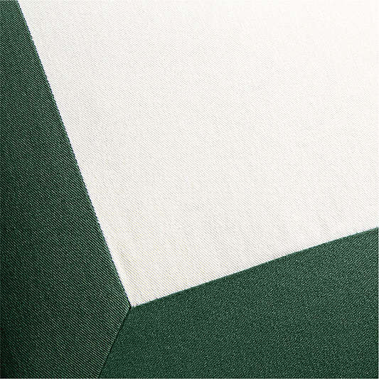 Legacy Border Organic Cotton Monogrammable 20"x20" Vintage Green Throw Pillow Cover