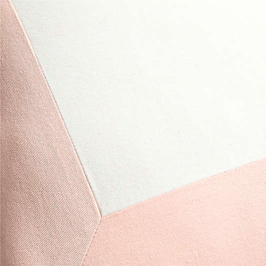 Legacy Border Organic Cotton Monogrammable 20"x20" Elegant Pink Throw Pillow