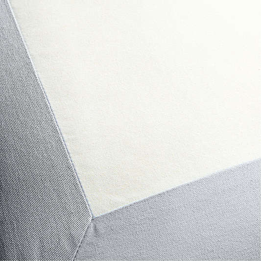 Legacy Border Organic Cotton Monogrammable 20"x20" Sky Blue Throw Pillow Cover