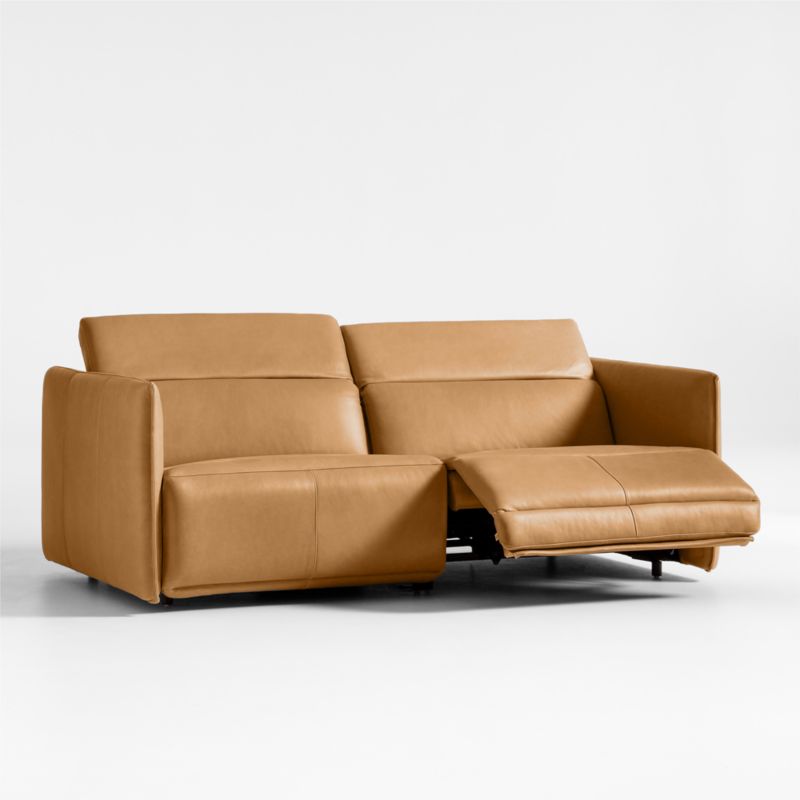 Leisure Power Recliner Leather Sofa 84" - image 3 of 11