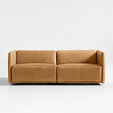 View Leisure 84" Power Dual-Reclining Leather Sofa details