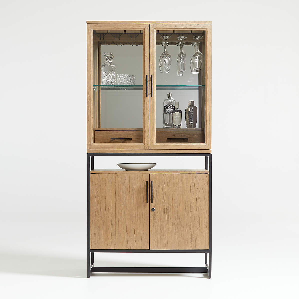 Bar and deals hutch set