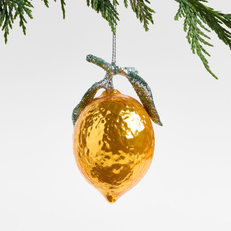 Glass Lemon Fruit Christmas Ornament - image 0 of 1