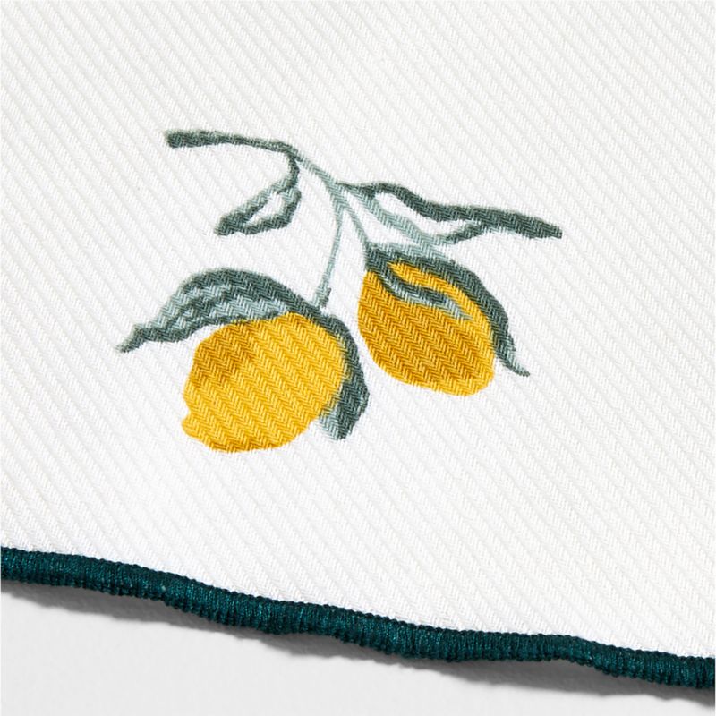 Lemon and Stripe Organic Cotton Dish Towels, Set of 3