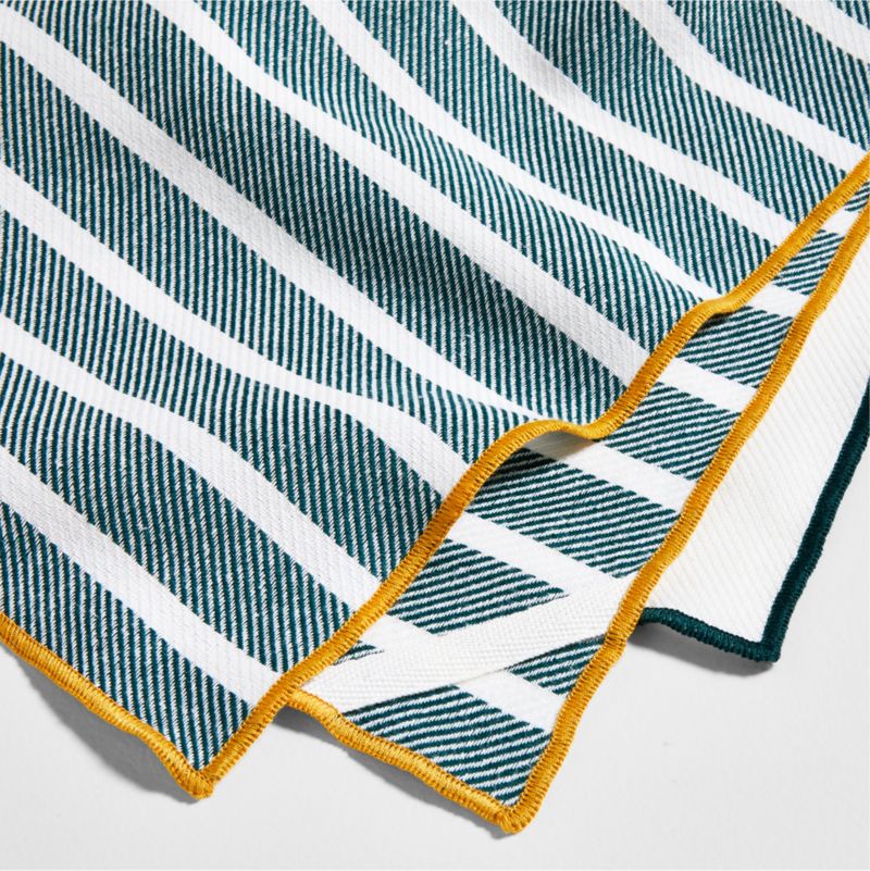 Lemon and Stripe Organic Cotton Dish Towels, Set of 3