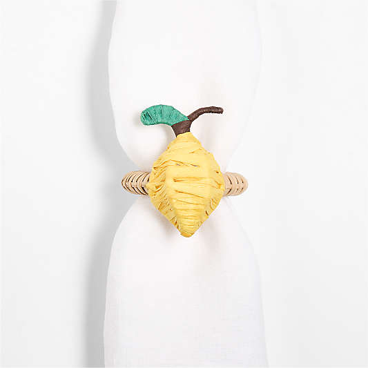 Lemon Rattan Napkin Ring