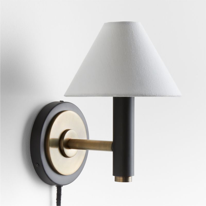 Lempicka Steel Single-Light Plug In Wall Sconce