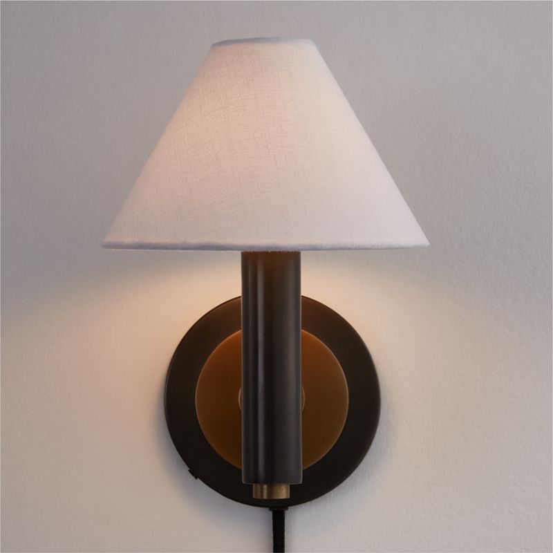 Lempicka Steel Single-Light Plug In Wall Sconce