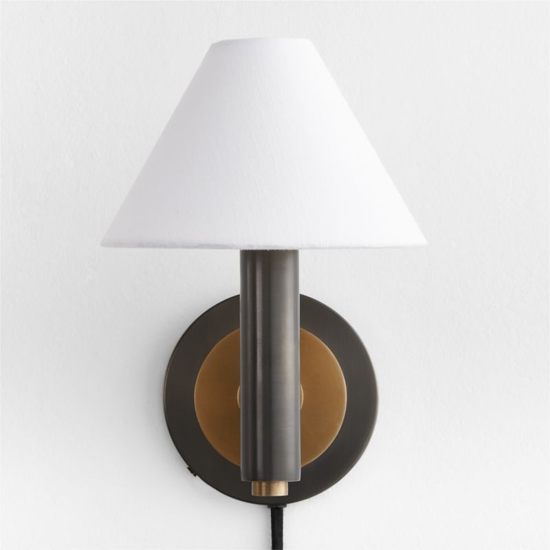 Lempicka Steel Single-Light Plug In Wall Sconce