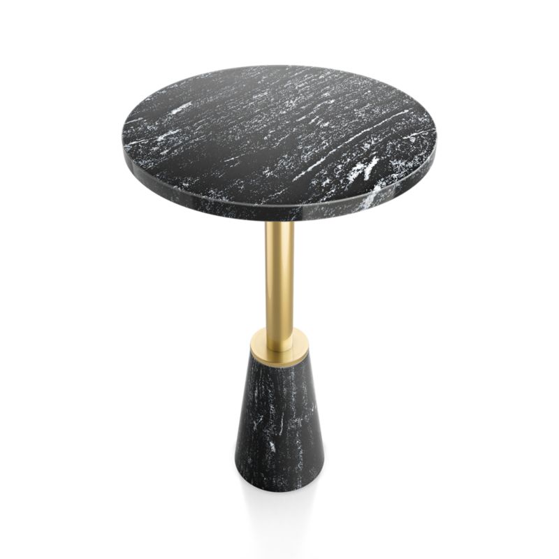 Leni Black Marble Drink Table - image 7 of 14